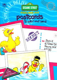 Feeling Fit: Postcards to Color and Send Mel Conrad Golden Books 1992