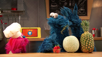 Cookie Monster's Foodie Truck: Fruit Salad with Grapes