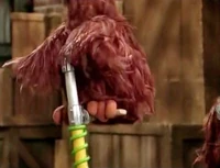 A chicken in Sesame Street Episode 3947