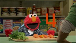 The Number of the Day: Elmo subtracts carrots (First: Episode 4166)