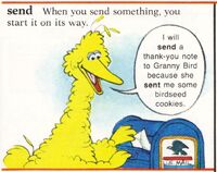 Big Bird mails a letter