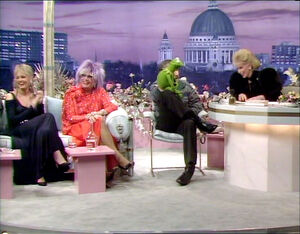 , Dame Edna, Kermit, Jim Henson, and Joan Rivers on the premiere of Can We Talk?