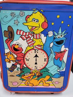 Buy the Vintage 90's Sesame Street Suit Case