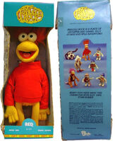 Red Fraggle; note the back of the box shows the entire set.