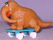 Mr. Snuffleupagus on a skateboard