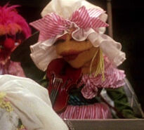 Janice in period costume for The Muppet Christmas Carol