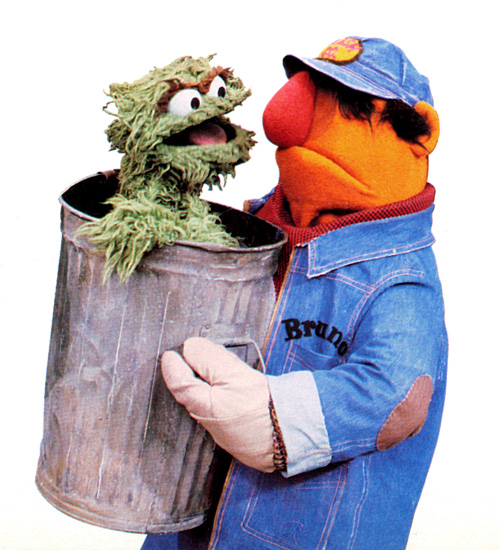 sesame street trash can