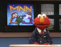 Elmo reporting for the "Monster News Network."