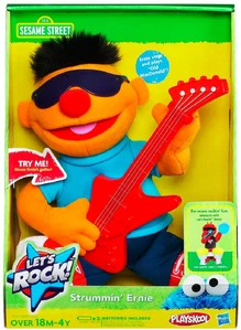 "Let's Rock! Strummin' Ernie" Ernie performs when his guitar is strummed; he interacts when Let's Rock! Elmo is nearby.
