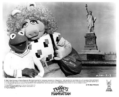 Promotional lobby card for The Muppets Take Manhattan 1984