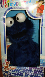 Cookie Monster puppet in packaging