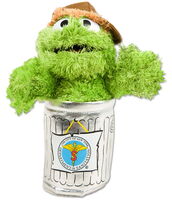 Oscar the Grouch as an NYC sanitation worker