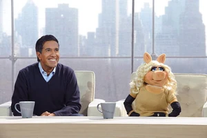 Gupta with Miss Piggy on Anderson in 2012.