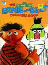 The Ernie and Bert Coloring Book Michael Smollin Western Publishing 1976