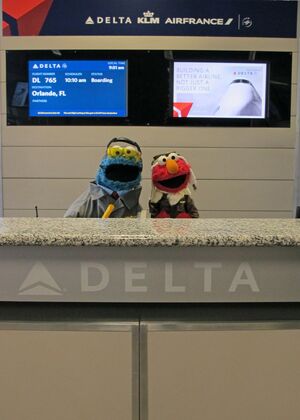 Elmo and Cookie Monster at Minneapolis-St
