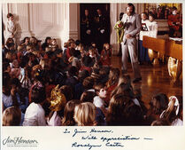 Rosalynn Carter's thank you letter to Jim Henson for his visit to the White House, 1978.