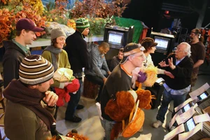 Behind the scenes with the performers and crew.
