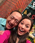 Suki Lopez on set with Alan Muraoka