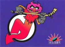 Animal for the New Jersey Devils on pins and trading cards