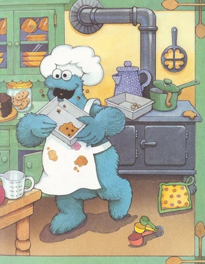 Cookie Monster, the baker's man.