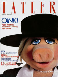 Miss Piggy on the cover of Tatler (1982)