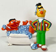 Ernie splashing Bert with bubbles 1998