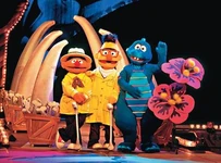 Bert and Ernie in the Land of Dinosaurs.