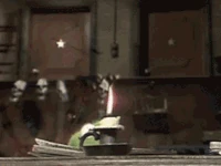 Kermit blowing out a candle in The Muppet Show episode 307