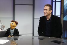 November 21, 2011Jason Segel and Walter on Cisco NHL Live!