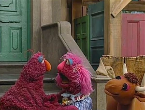 Telly's cousin  visits from the country.