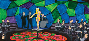 Jim Henson's artwork for the nightclub interior.