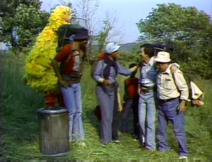 The Sesame Street gang spends a day camping in the woods in .