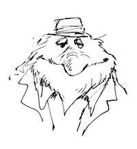 Beauregardsketch.jpg (39 KB) Beauregard, rough line drawing, from Of Muppets and Men