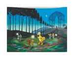 #428 ― Caroll Spinney ― Summer's Eve Original Painting featuring Sesame Street Characters (sold for $10,000)