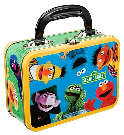 Sesame Street Cookie Monster Lunch Box Kit for Kids Blue Bento Box