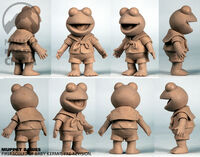 Baby Kermit, sculpted by Cynthia Woodie