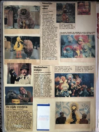 Articles from different issues from the early 1980s about Sesamstrasse and De Freggels. One article describes declining rental sales of De Freggels videotapes since its television debut.
