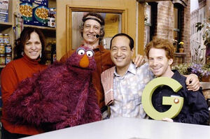 , , ,  and Seth Green pose in .