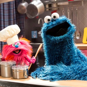 cookie monster and gonger toys