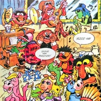 Again in the Western tradition, a spittoon is glimpsed ‎at the Lily White Milk Bar. "The Mild Bunch" Jim Henson's Muppets Annual 1980 ‎