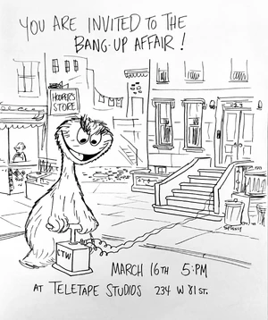 Flyer for the  party by .