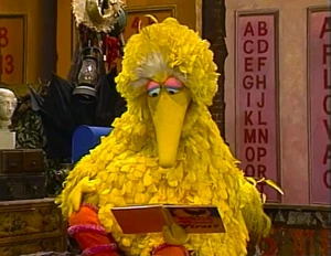 Big Bird reads Which Came First?