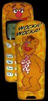 Fozzie Bear talks on a banana: "Wocka wocka!"