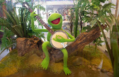 Kermit the Frog on display at the exhibit