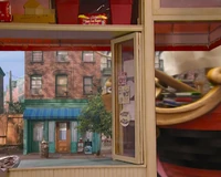 A view of the opposite side of the street as seen from Hooper's Store in Episode 4135.