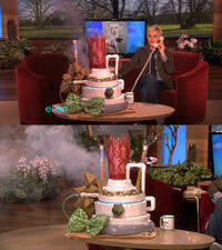 Ellen's birthday cake for Lady Gaga, including Kermit's face