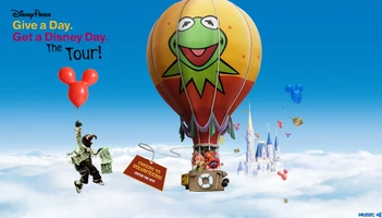 The Muppet*Vision balloon used for Give a Day. Get a Disney Day. ad