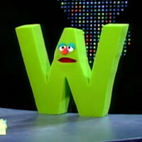 letter W in "Larry King Meets W"