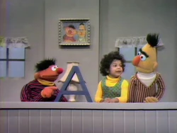 Ernie, Bert and Shola discuss the letter A (First: Episode 0551)