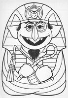 Egyptian art from the coloring book Museum of Monster Art: Count Tutankhamun